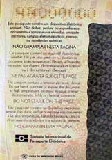 Passaporte Brasileiro - Verso