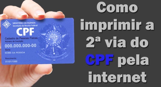 Imprimir CPF - 2 via CPF online